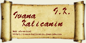 Ivana Kaličanin vizit kartica